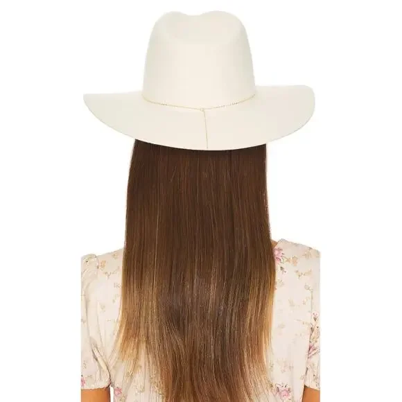 Van Palma Basile Hat in Off White NWT New Size Medium 57 VAN PALMA - BASIL SUNRISE FELT HAT — La Muse Geneva main image 3